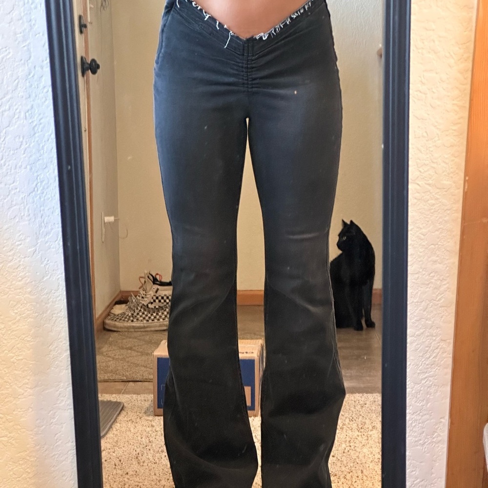 Women's Black Flared Jeans